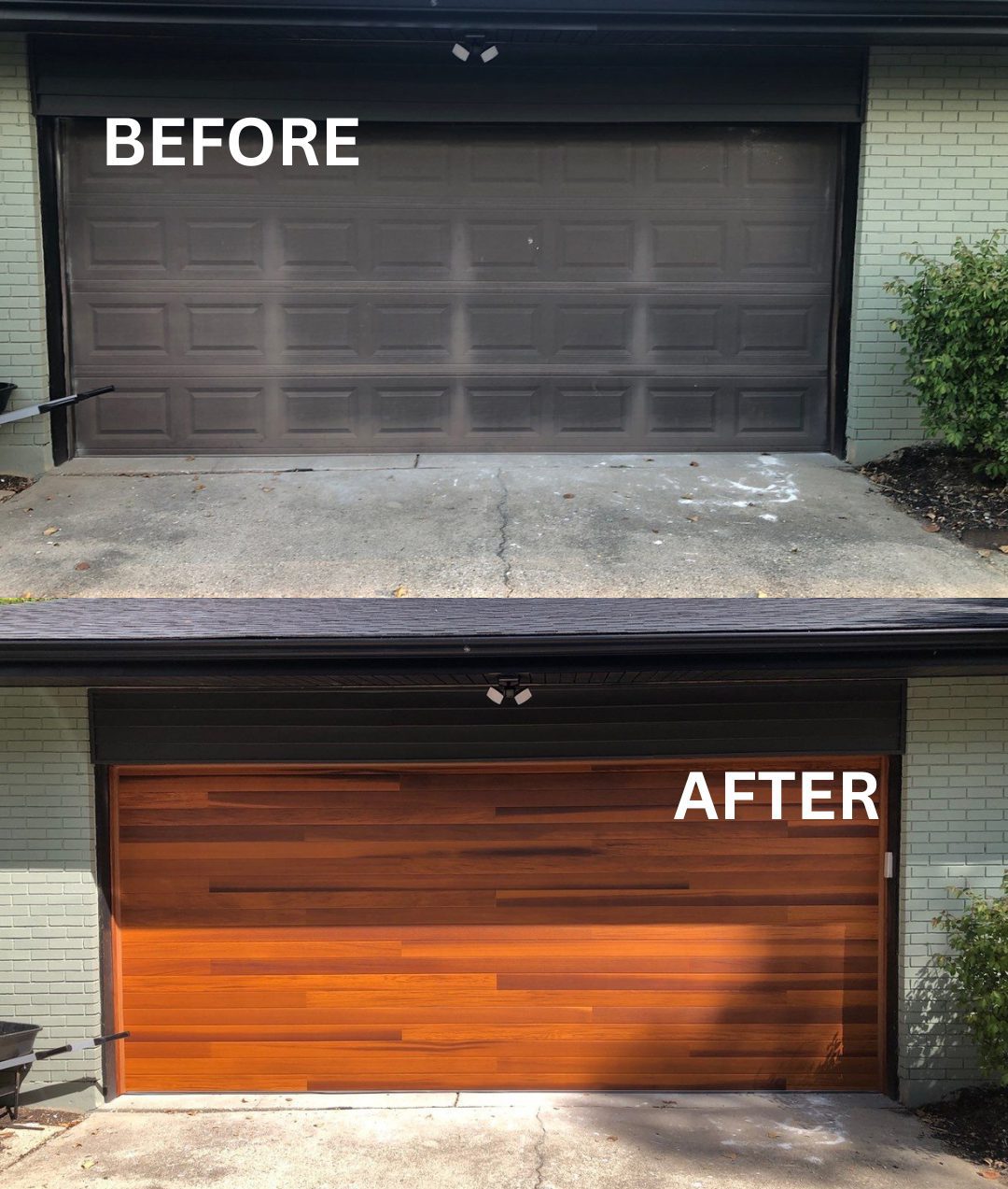 Garage door track and opener system showing possible closing resistance issues